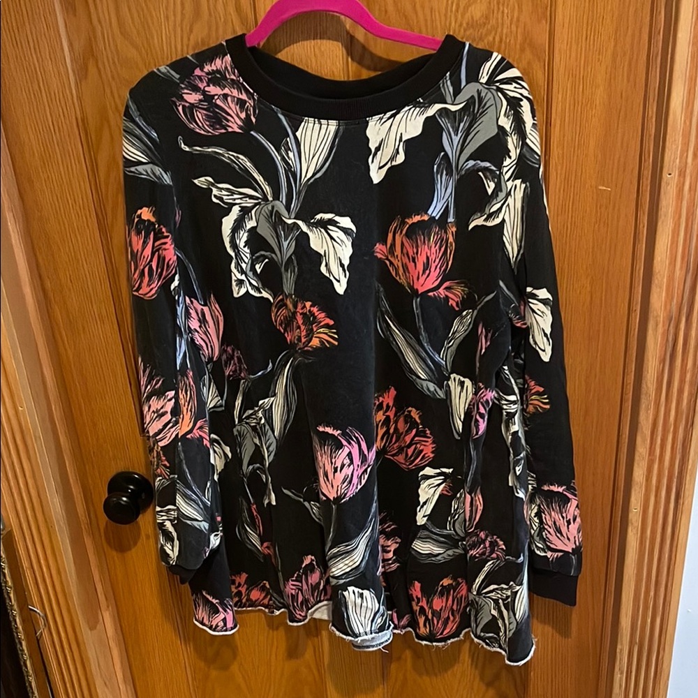 Free people floral sweatshirt